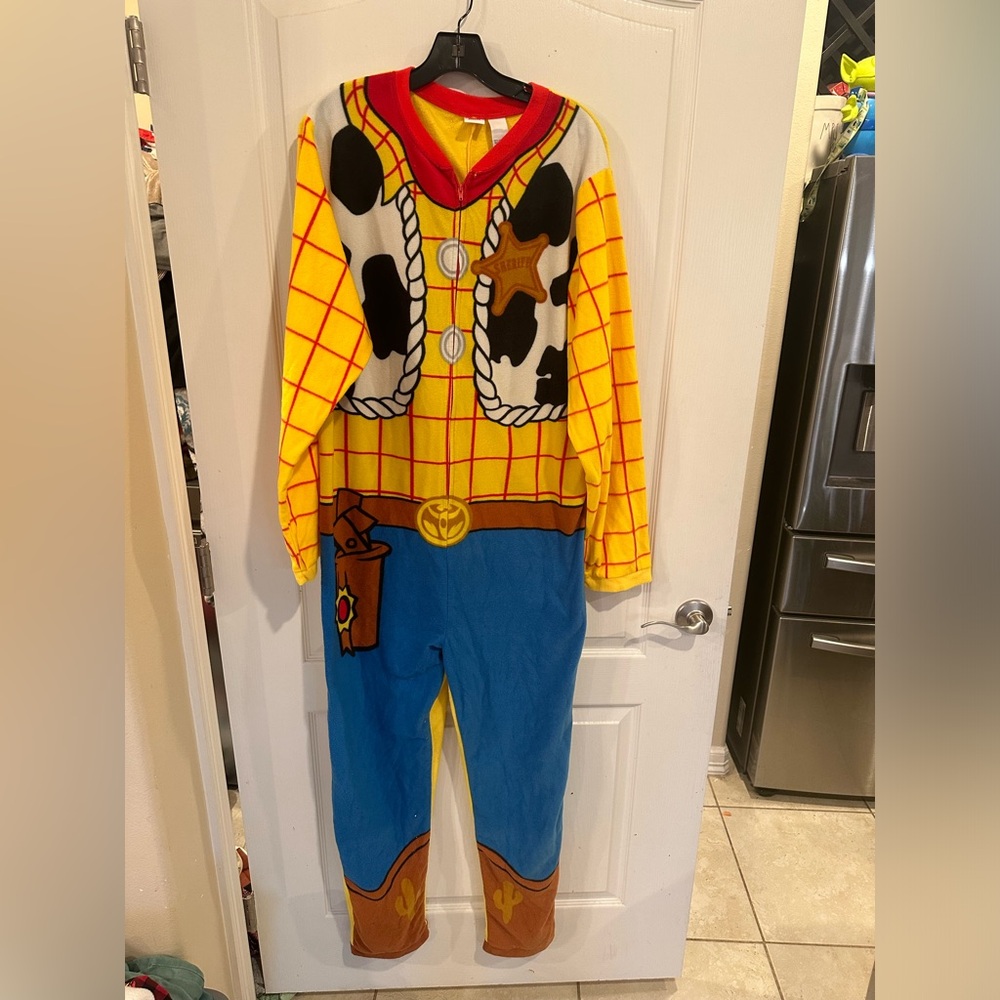 Disney Pixar Toy Story's Woody Hooded Costume Micro Fleece Union Suit XL